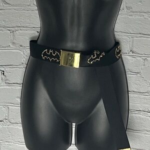 Black Belt with Gold Batman Logo